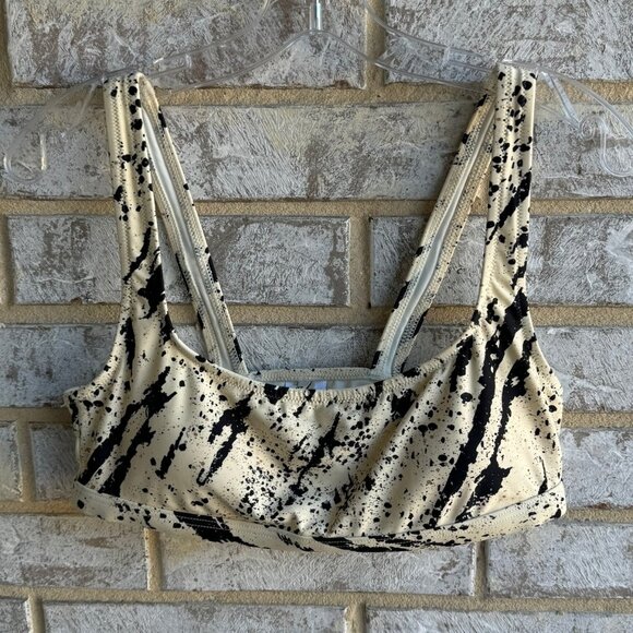 Madewell Other - Madewell Balconette Bikini Top in Speckled Tiger Women's Size L.